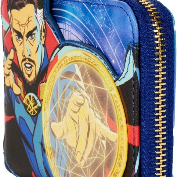 NWT Loungefly Marvel Dr Strange Multiverse Zip Around Wallet - Picture 2 of 9
